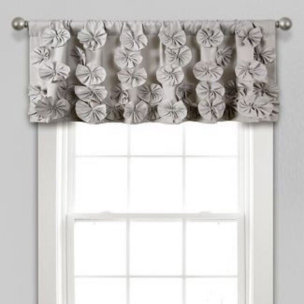 Lush Décor- Riley Valance 18"x52", Light Gray